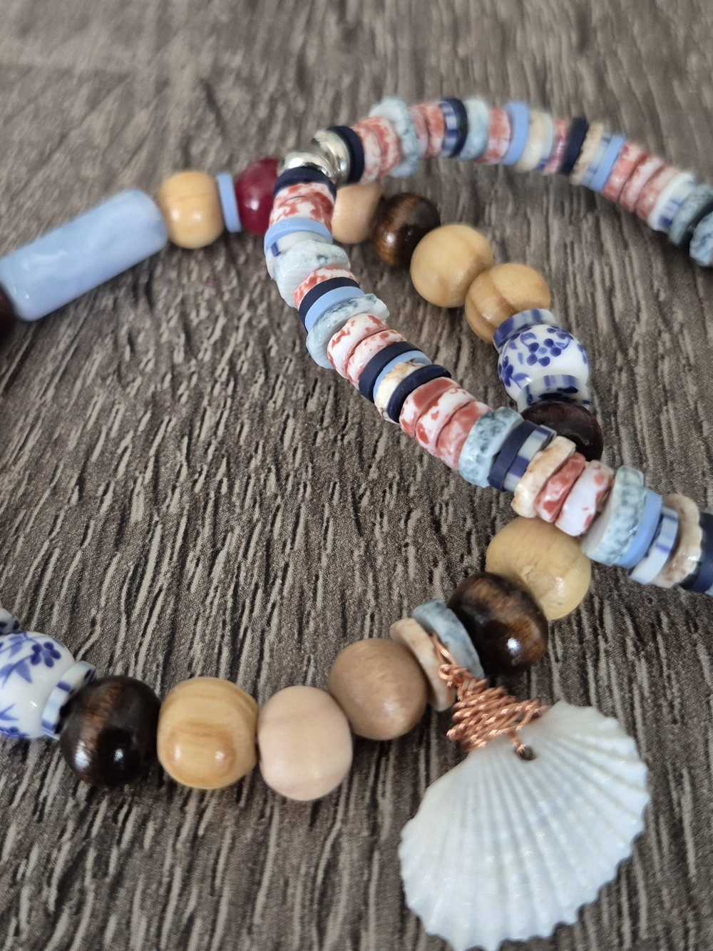 Chinese Porclian And Carnelian Stones Braclets Set!